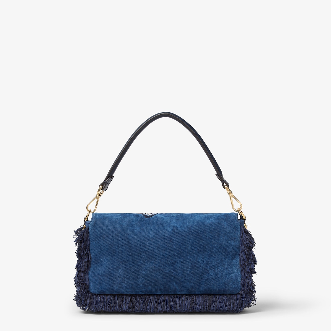 FENDI Baguette® Blue flocked denim bag with Night Butterfly embroidery - Image 4